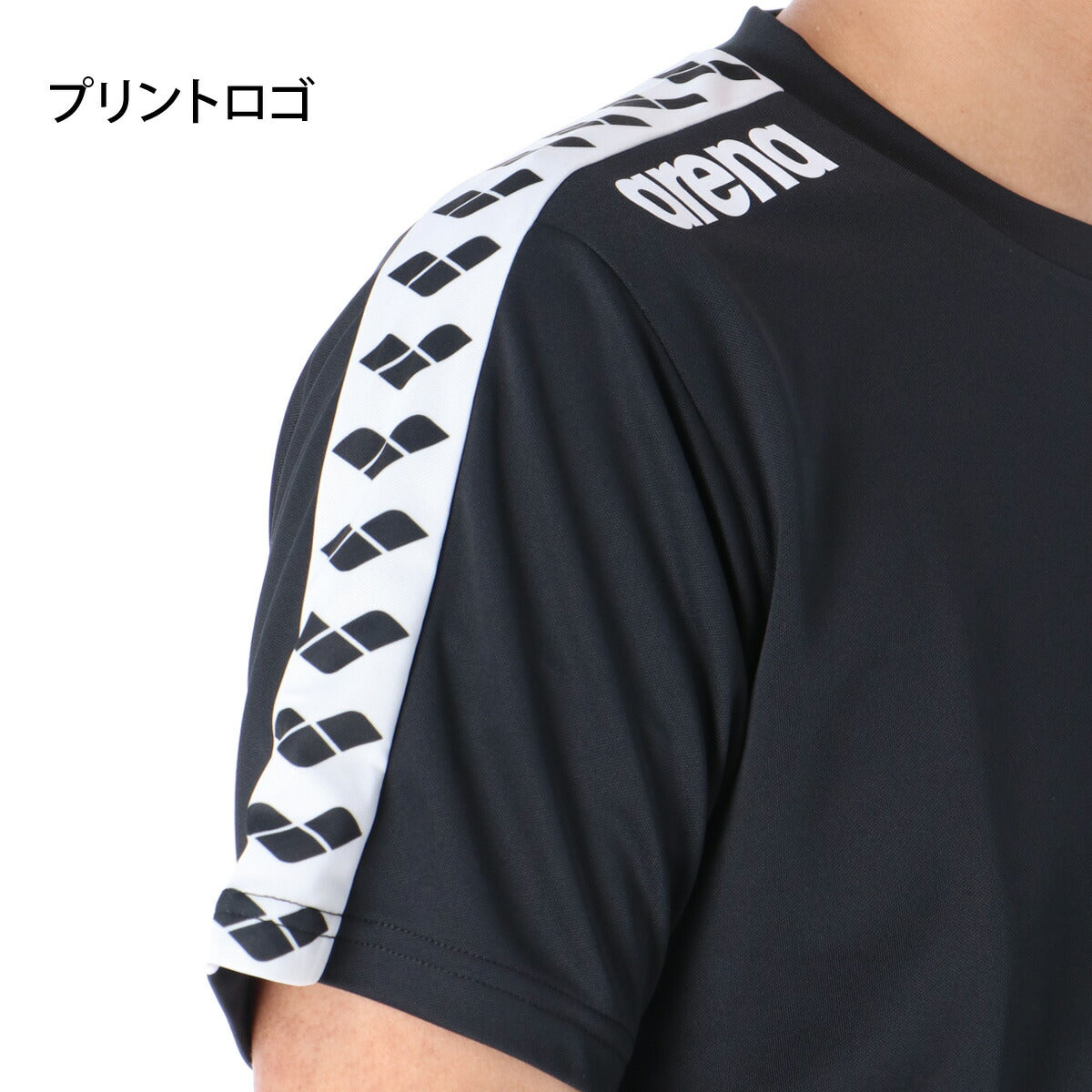 アリーナ Tシャツ メンズ チーム ブラック ブルー ネイビー レッド ホワイト AS6SHT10U