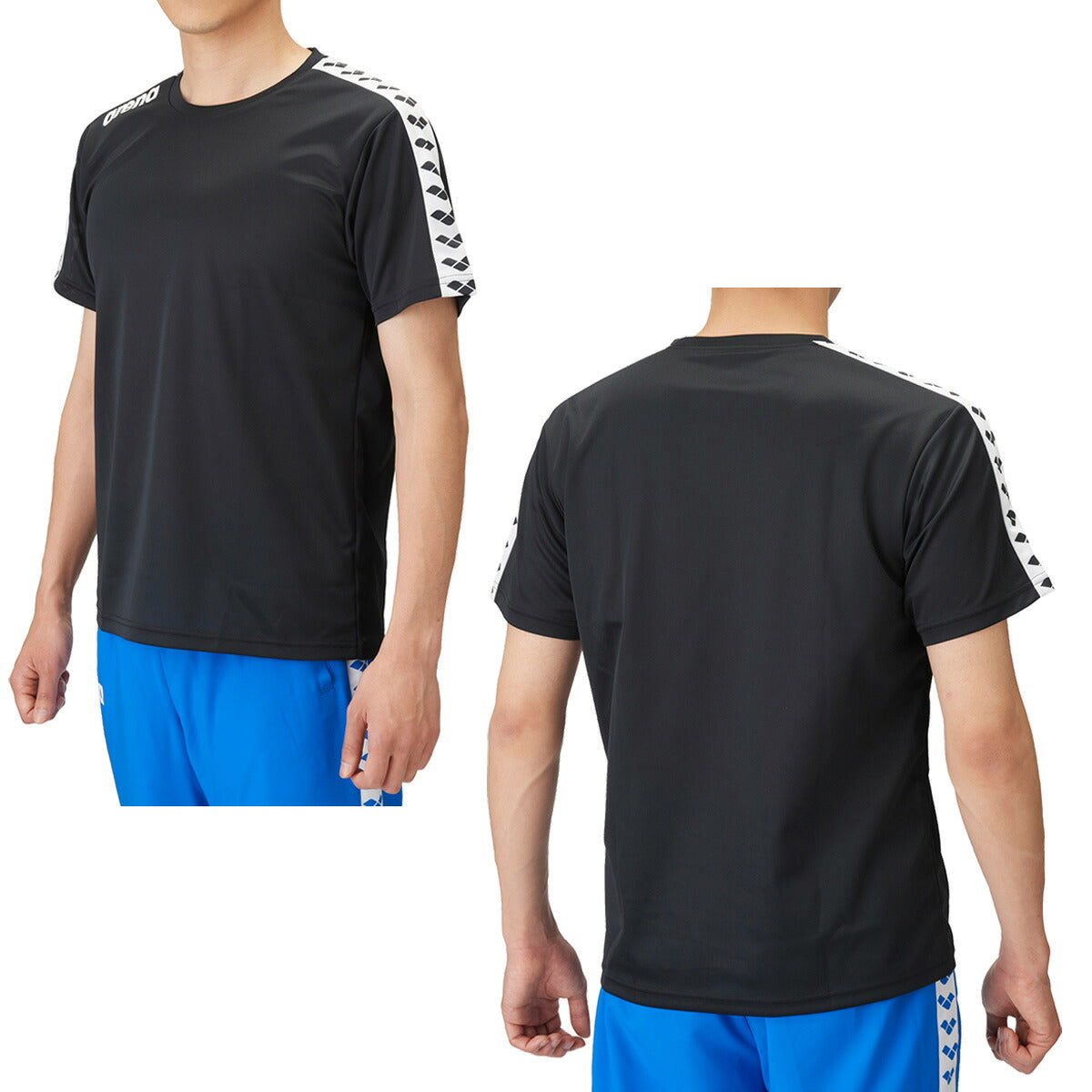 アリーナ Tシャツ メンズ チーム ブラック ホワイト ネイビー ブルー レッド ASS4HTU010