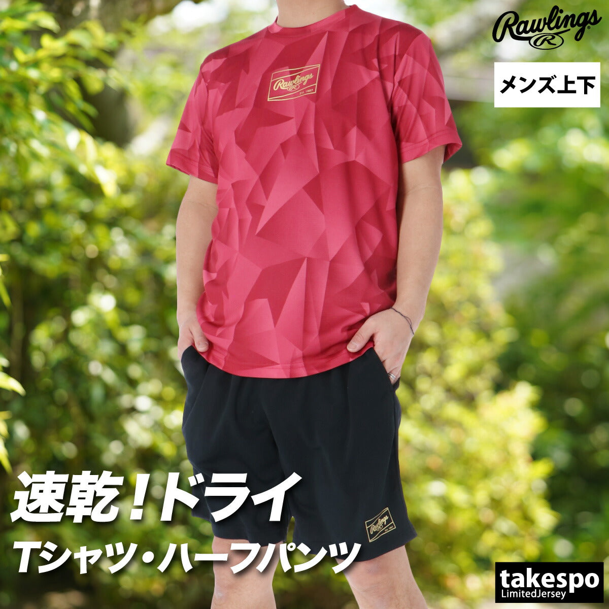 ローリングス Tシャツ ハーフパンツ 上下 メンズ AST16S01