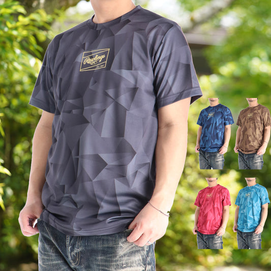 ローリングス Tシャツ メンズ ブラック ネイビー ブラウン ピンク グリーン AST16S01