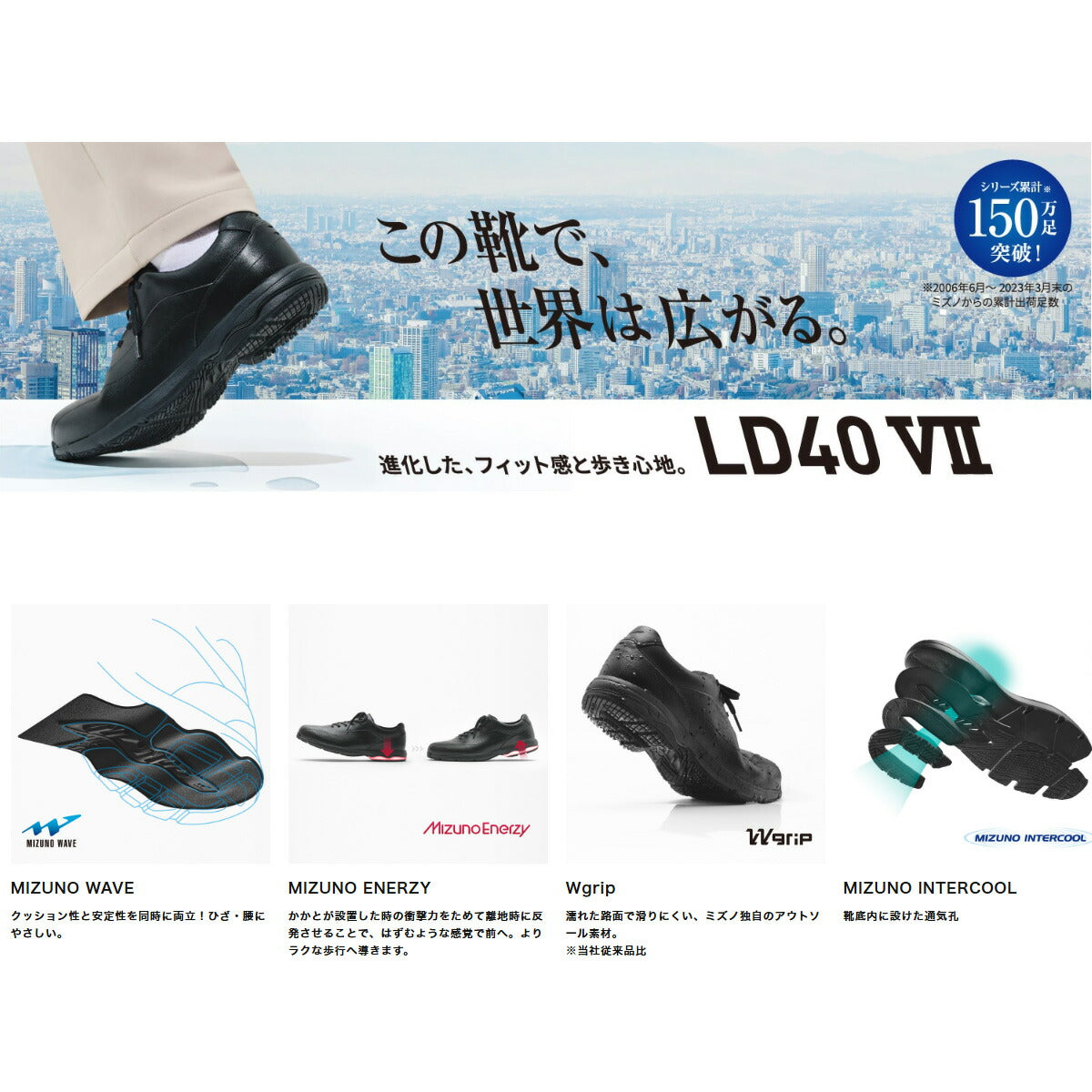 ミズノ シューズ メンズ レディース LD40 VII R ブラック B1GC2405