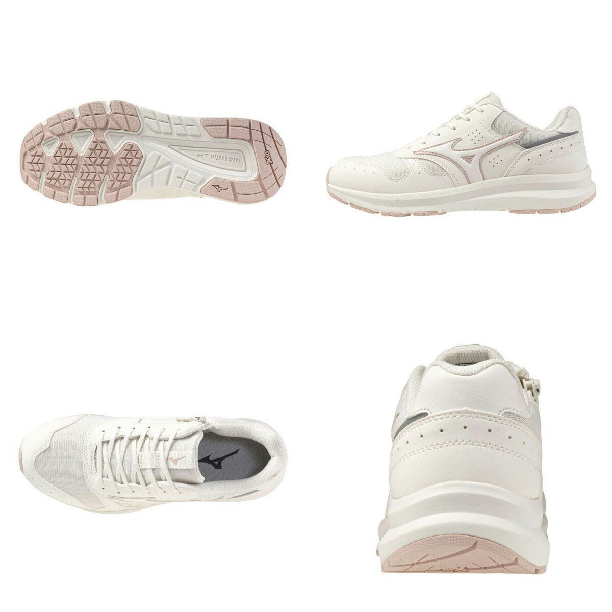 ウォーキングシューズ レディース ミズノ ウエーブフリーライド2 SW 4E 幅広 ワイド 内甲側ファスナー付 安定 クッション性 スポーツ ブランド シューズ レザー ダイエット ウォーキング スニーカー スポーツシューズ 通勤 旅行 Mizuno B1GF2500 新作 かわいい 大きいサイズ 有 おしゃれ - 【公式】限定ジャージのタケスポ（Limited jersey takespo）