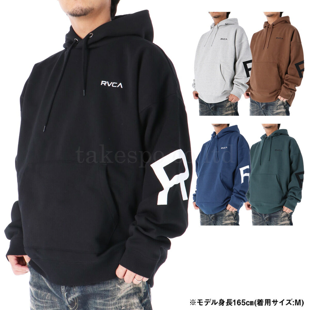 ルーカ スウェットパーカー メンズ HOODIE PULLOVER ブラック グレー ブラウン ネイビー グリーン BE042005