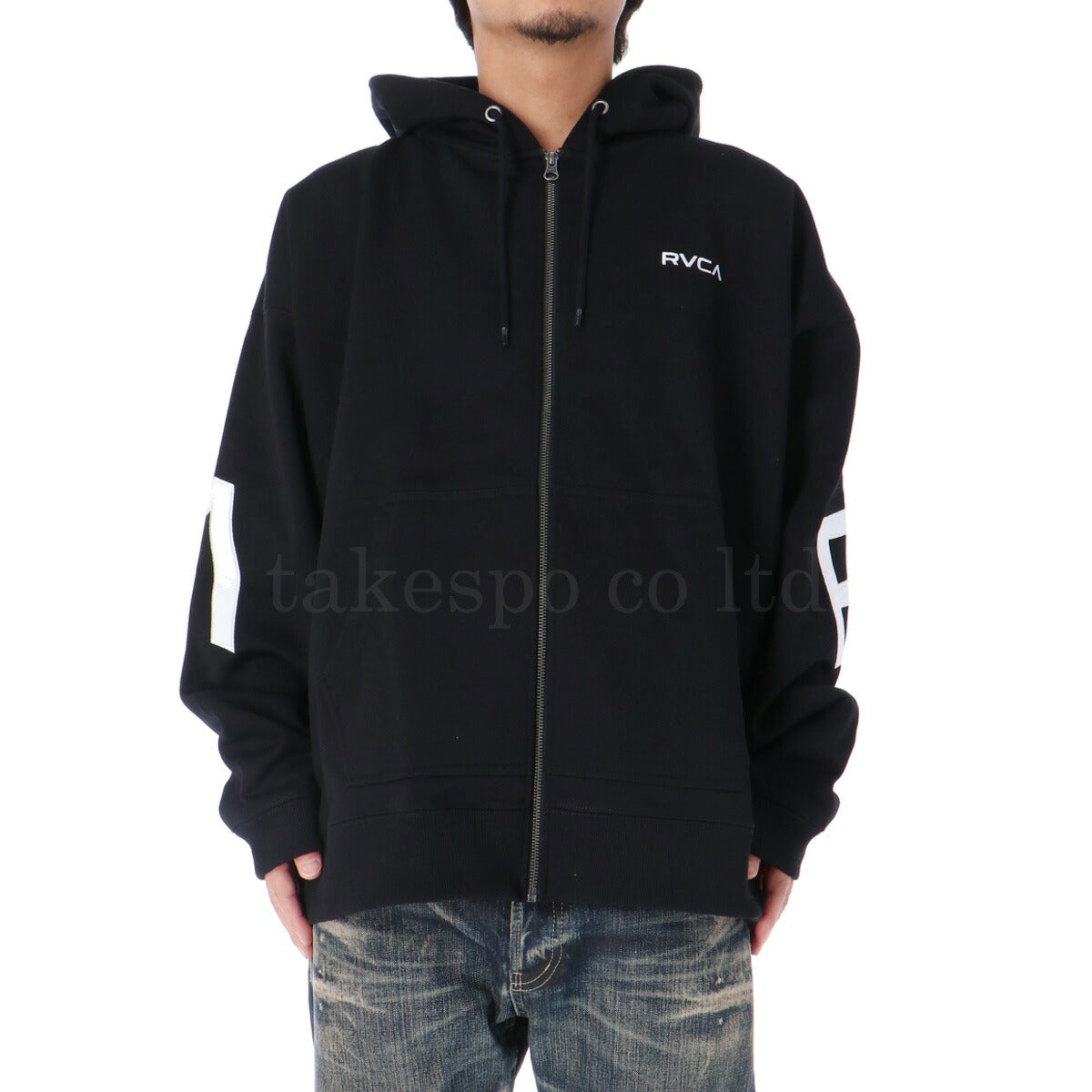 ルーカ スウェットジャケット メンズ FAKE RVCA ブラック グレー ブラウン ネイビー グリーン BE042044