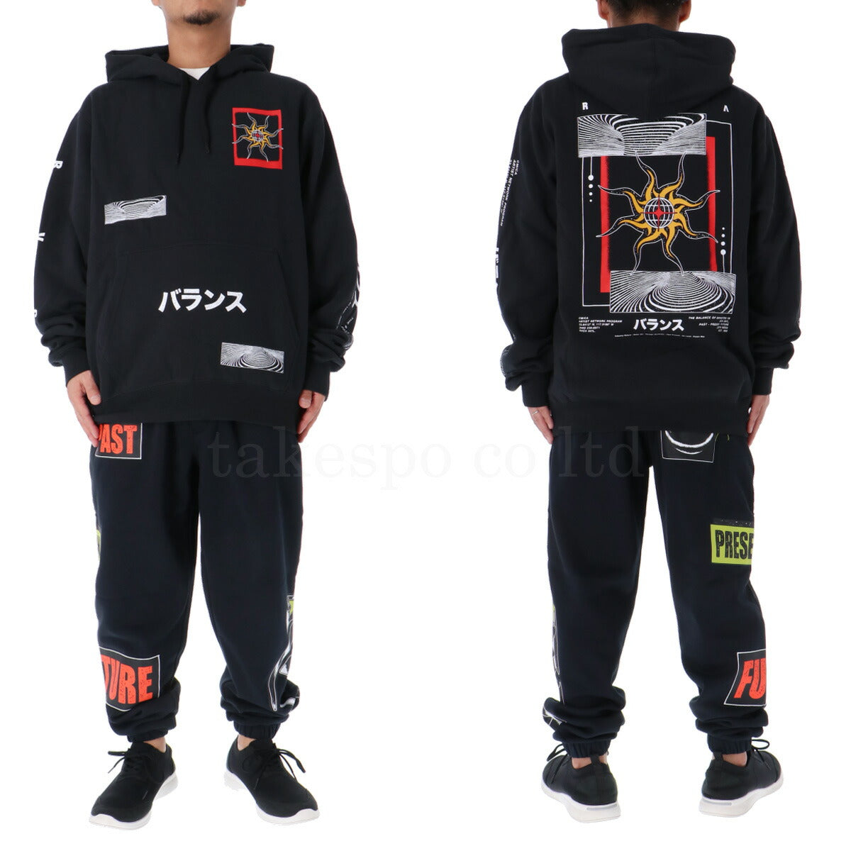 ルーカ スウェット 上下 メンズ ARTISTCOLLECTION ブラック BE04B003