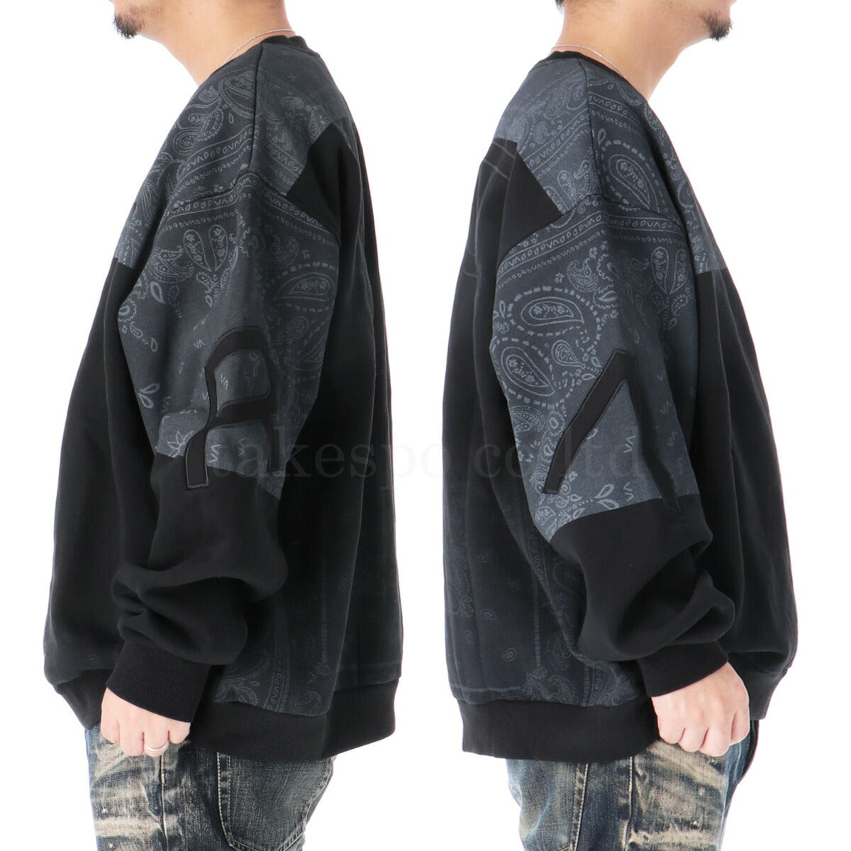 ルーカ スウェットシャツ メンズ FADE BACK SIDE ARCH RVCA ブラック ベージュ BF042001