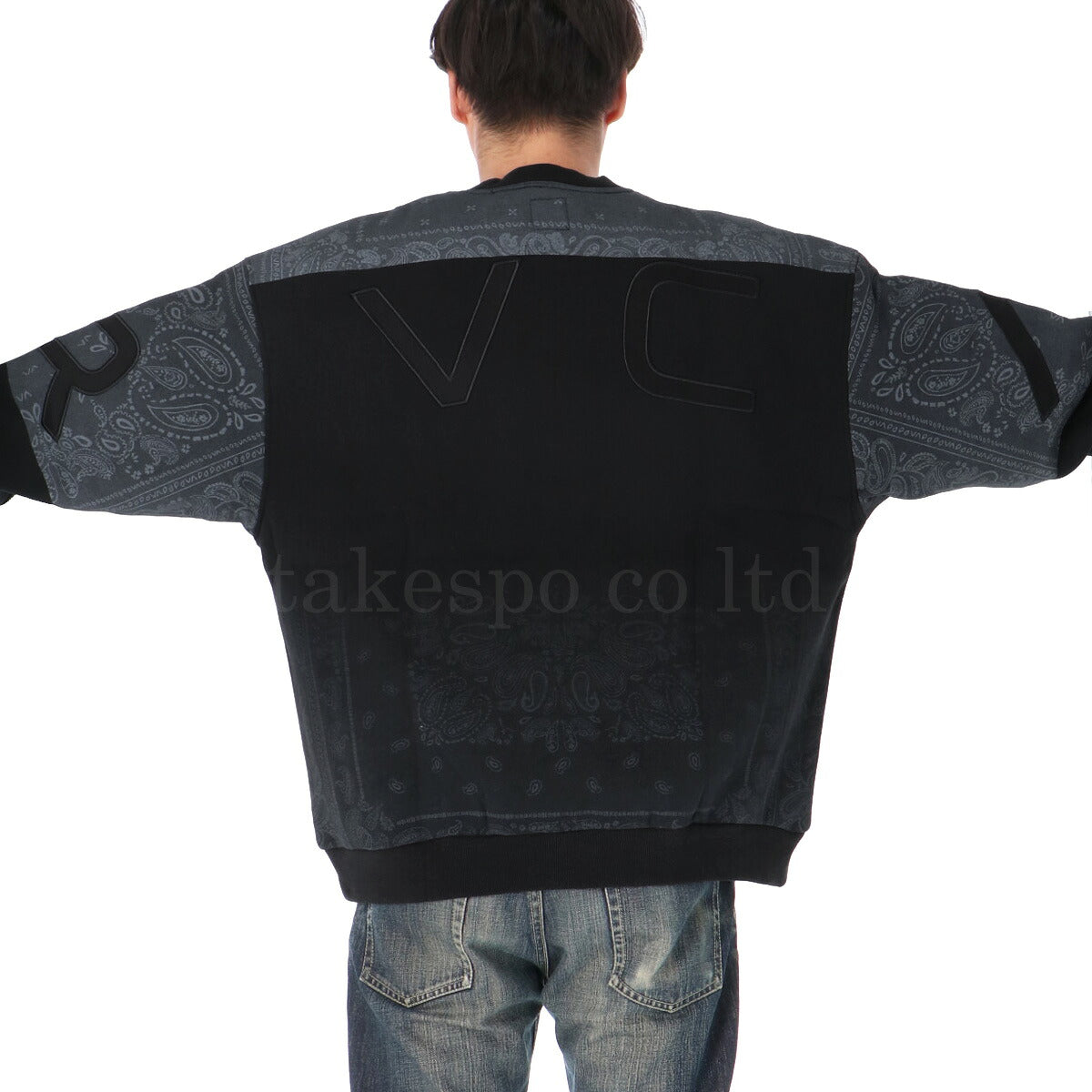 ルーカ スウェットシャツ メンズ FADE BACK SIDE ARCH RVCA ブラック ベージュ BF042001