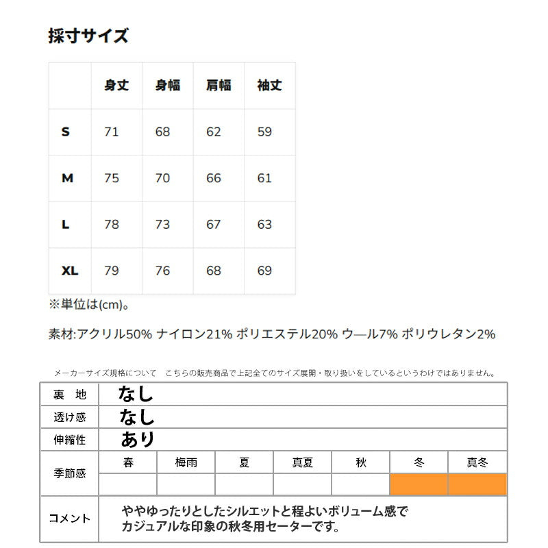 ルーカ セーター メンズ ビッグルーカ ブラック グリーン ブラウン BF042650