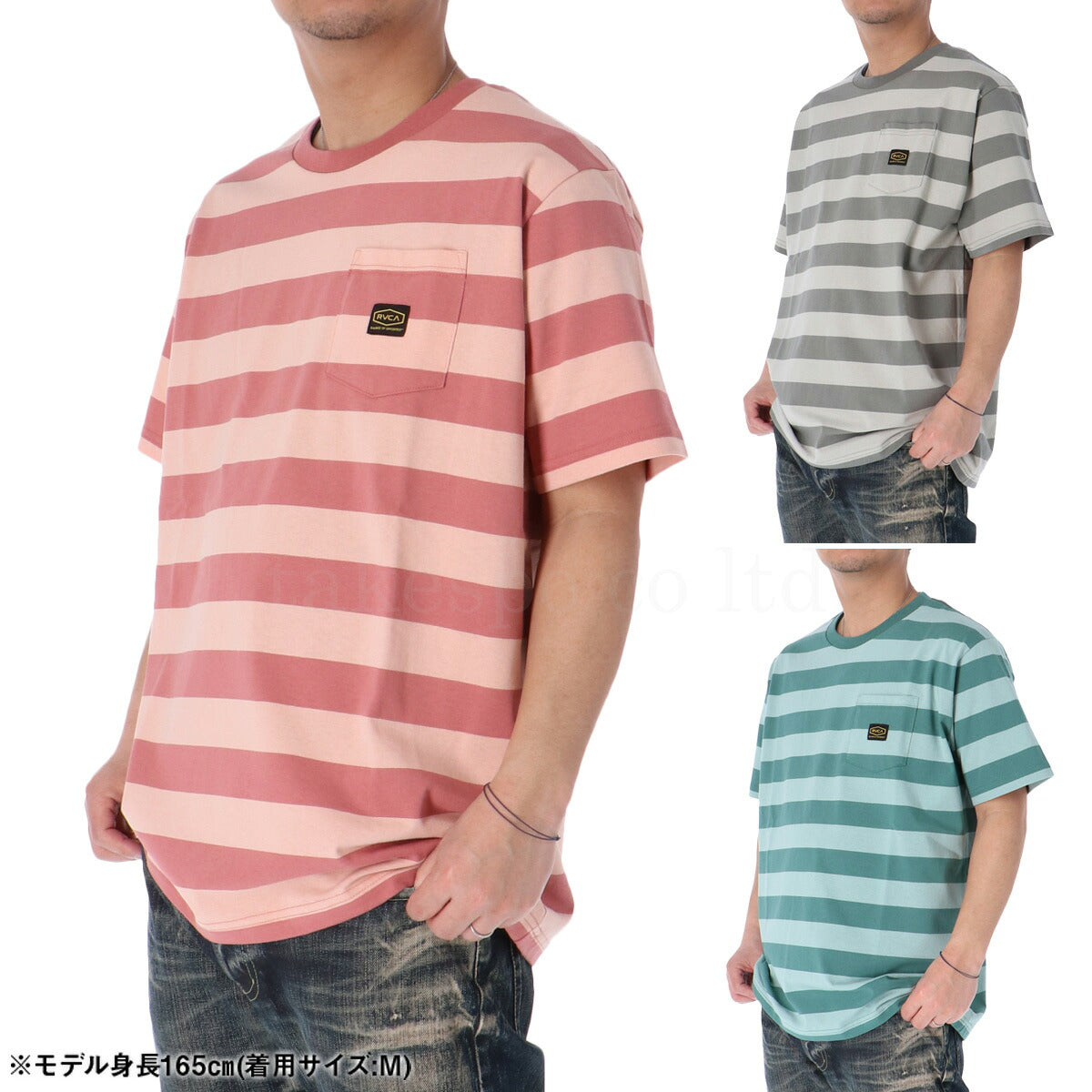 ルーカ Tシャツ メンズ MALONE ピンク グレー グリーン BF04A215