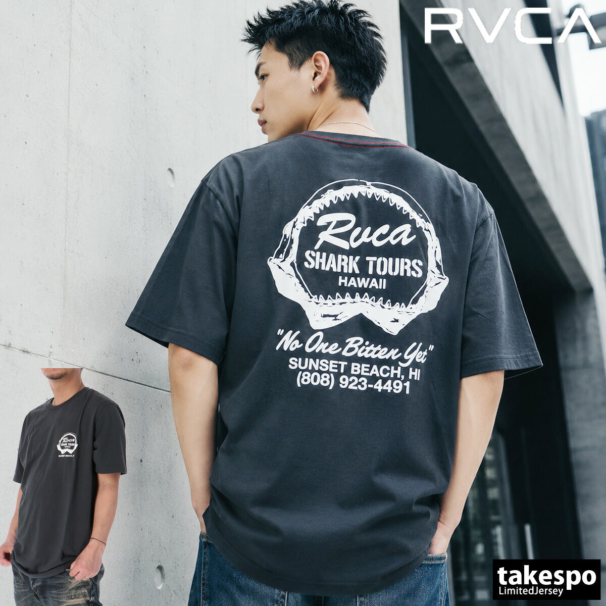 ルーカ Tシャツ メンズ SHARK TOURS グレー カーキグリーン BF04A292