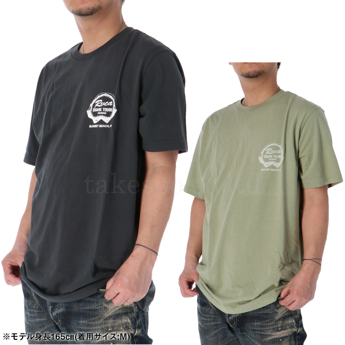 ルーカ Tシャツ メンズ SHARK TOURS グレー カーキグリーン BF04A292