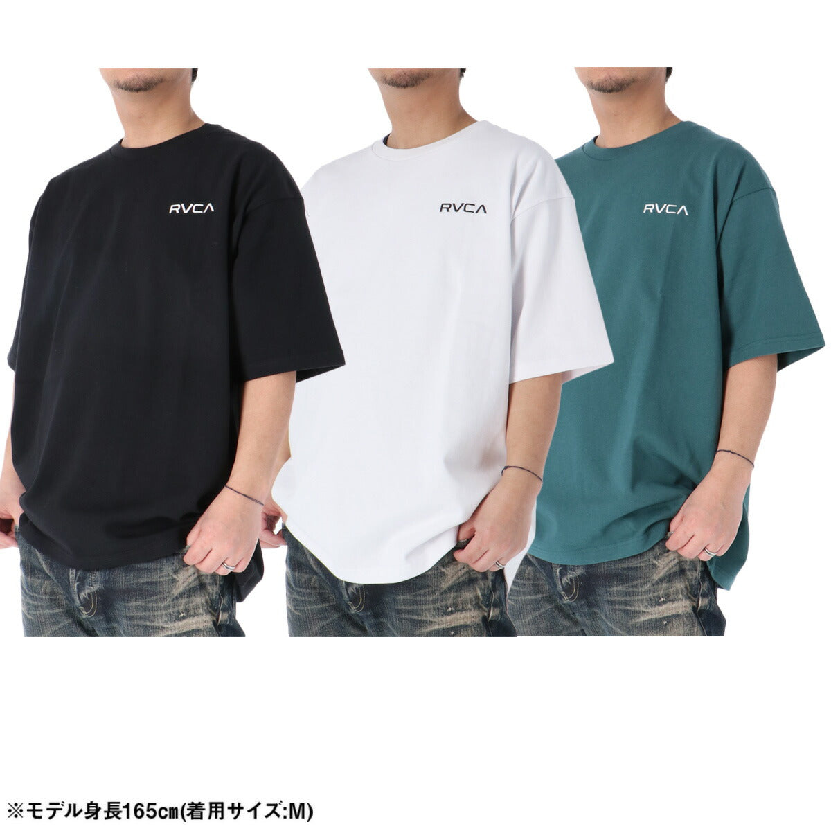 ルーカ Tシャツ メンズ ブラック ホワイト グリーン BG041201