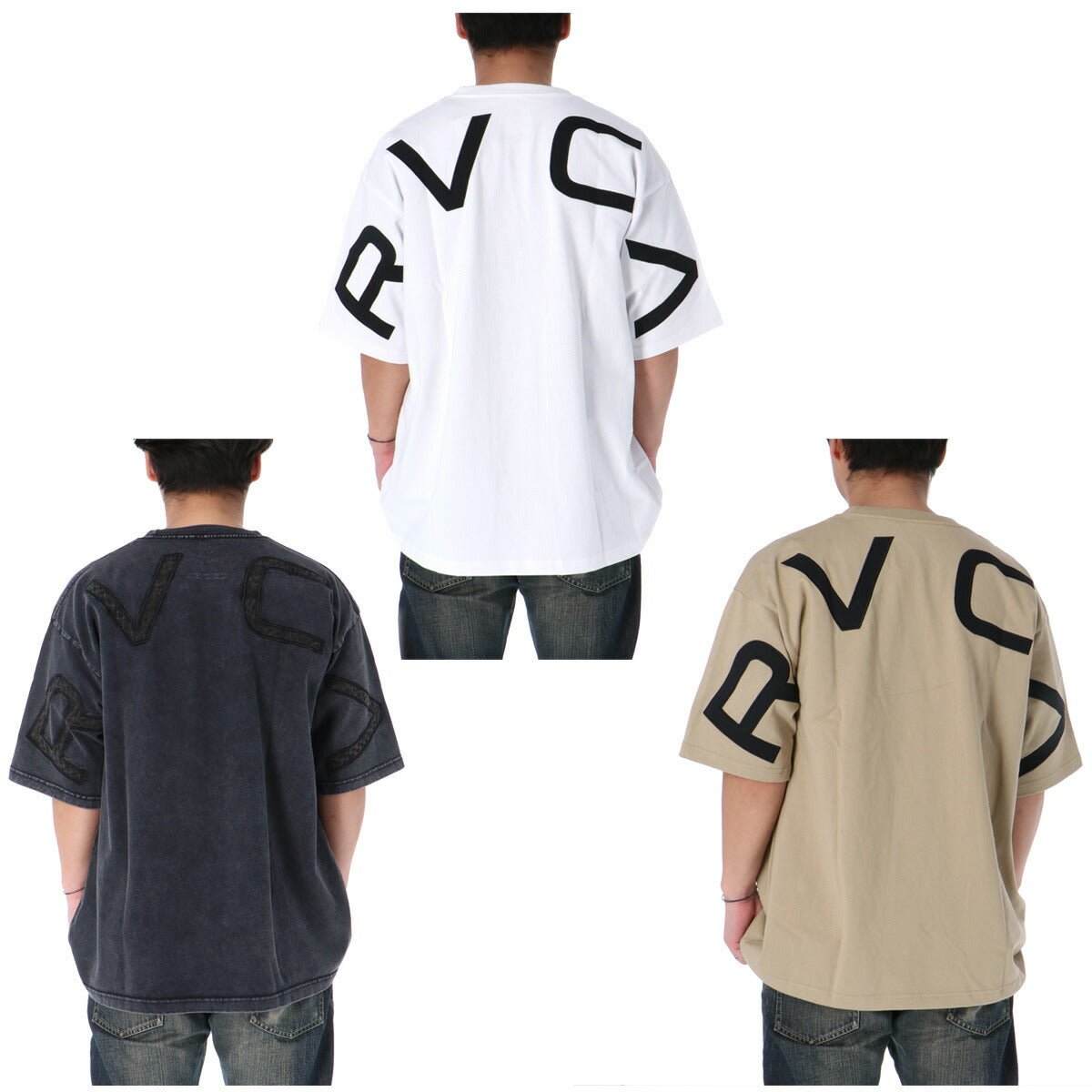 ルーカ 半袖 バックサイドアーチロゴ Tシャツ メンズ ブランド RVCA コットン100 綿100 ゆったり ビッグロゴ 黒 白 ヘビーウェイト オーバーサイズ BG041210 新作 大きいサイズ 有 スポーツウェア トレーニングウェア スポーツ おしゃれ - 【公式】限定ジャージのタケスポ（Limited jersey takespo）