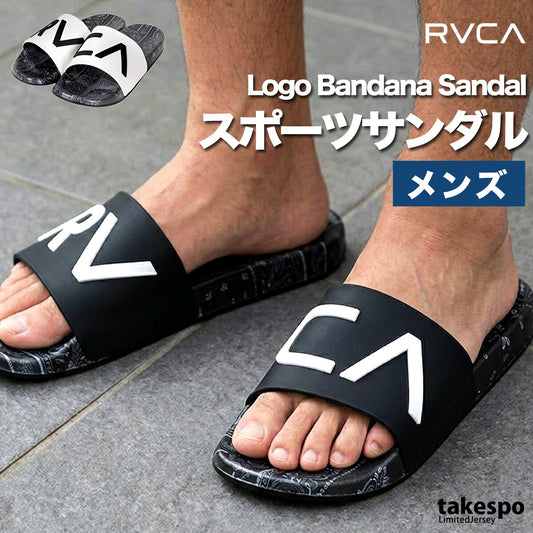ルーカ サンダル メンズ RVCA LOGO BANDANA SANDAL ブラック BG041911