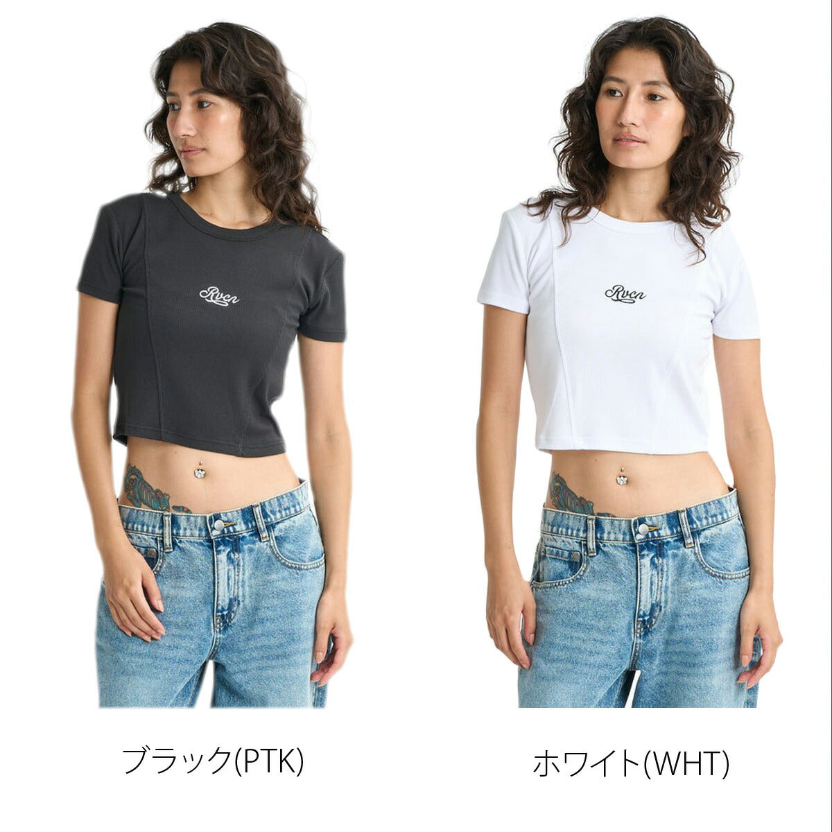 ルーカ Tシャツ レディース ブラック ホワイト BG043211