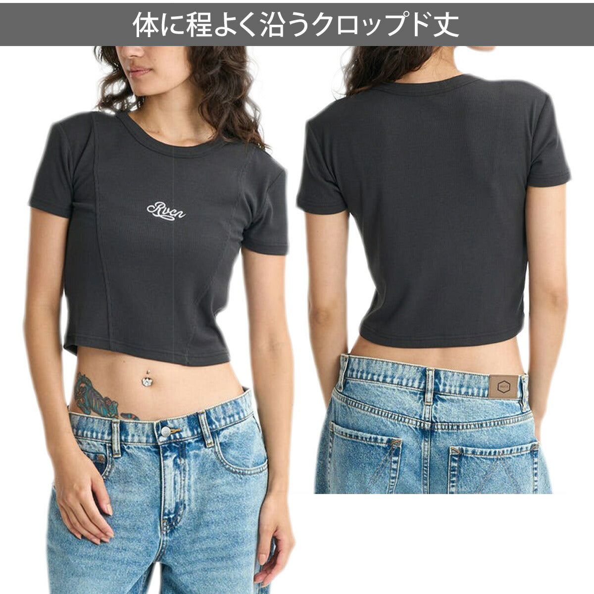 ルーカ Tシャツ レディース ブラック ホワイト BG043211