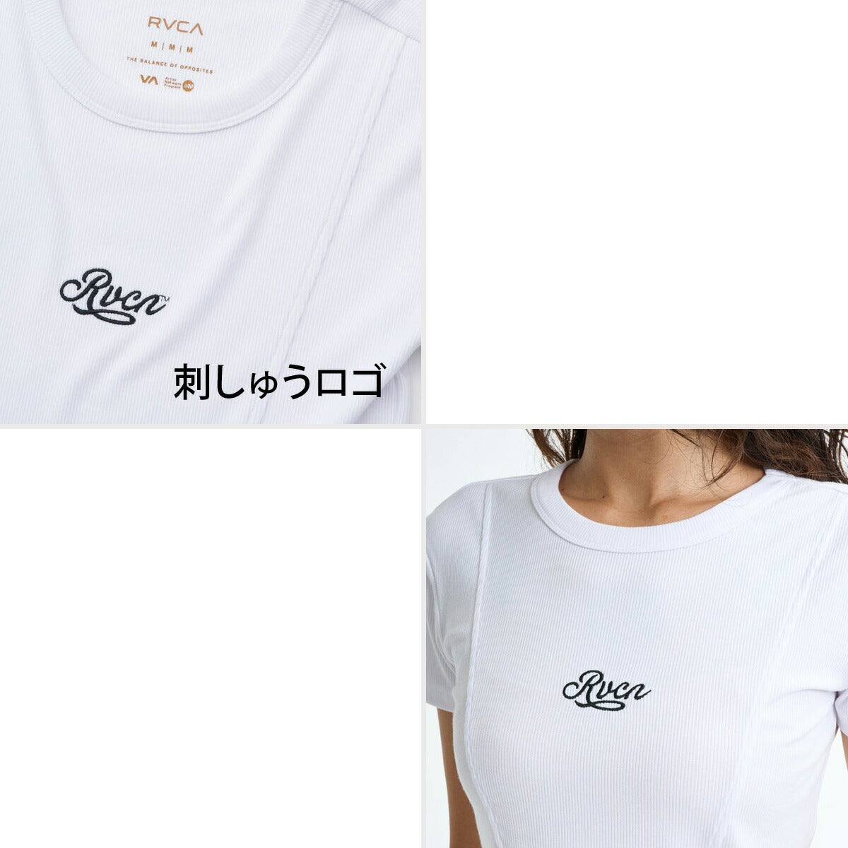 ルーカ Tシャツ レディース ブラック ホワイト BG043211