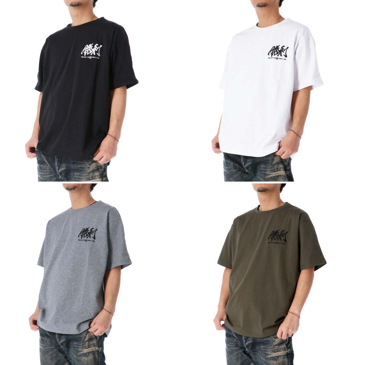 ゼット Tシャツ メンズ MOOCHAN ビッグシルエット ブラック ホワイト グレー カーキグリーン BOT27402