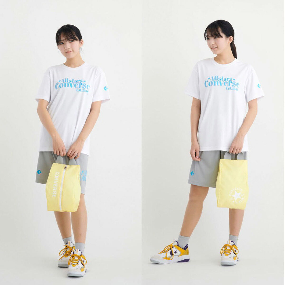 コンバース バッグ メンズ レディース ブランド シューズバッグ シューズケース マルチバッグ バスケットボール 軽量 カバン バック 部活 グリーン イエロー ピンク パープル CONVERSE