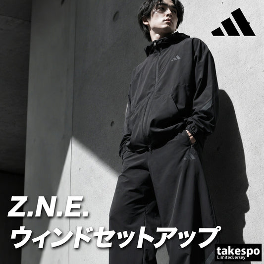 アディダス ZNE ウインドブレーカー 上下 セットアップ メンズ ブランド adidas フード付き フーディ フルジップ 黒 UVカット はっ水 撥水 クーリング C3039 ブラック 上下セット 大きいサイズ 有