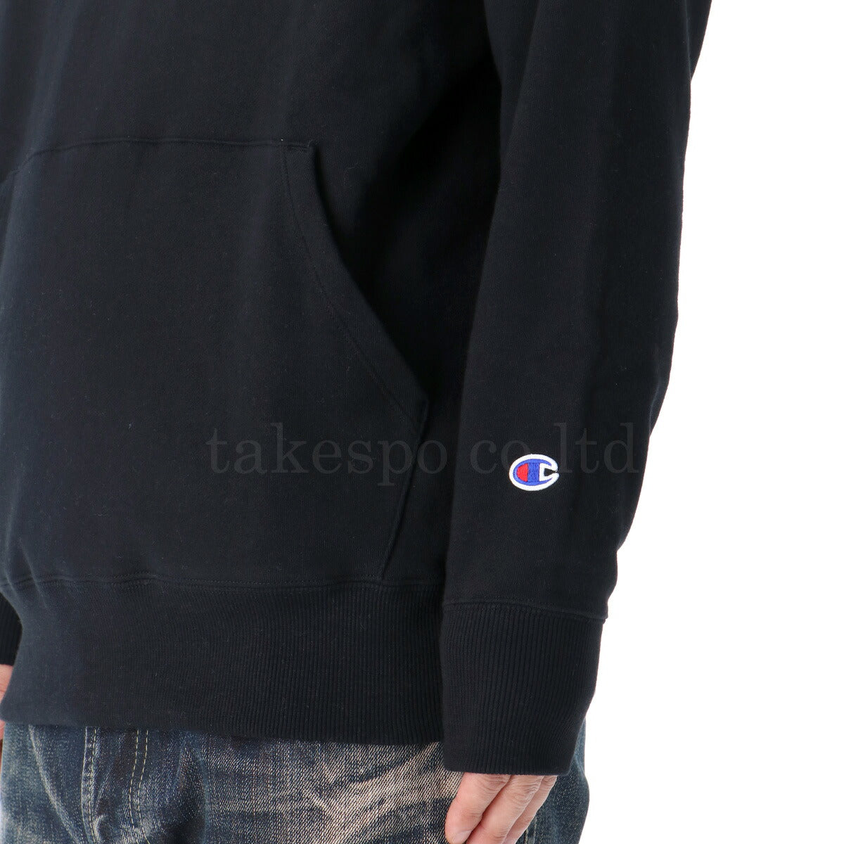 チャンピオン スウェットパーカー メンズ SWEATSHIRT ブラック グレー C3A126