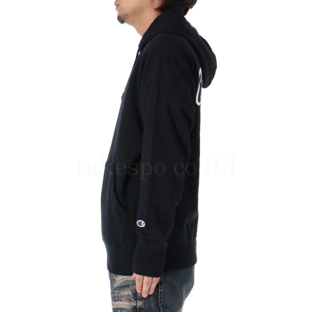チャンピオン スウェットパーカー メンズ SWEATSHIRT ブラック グレー C3A126