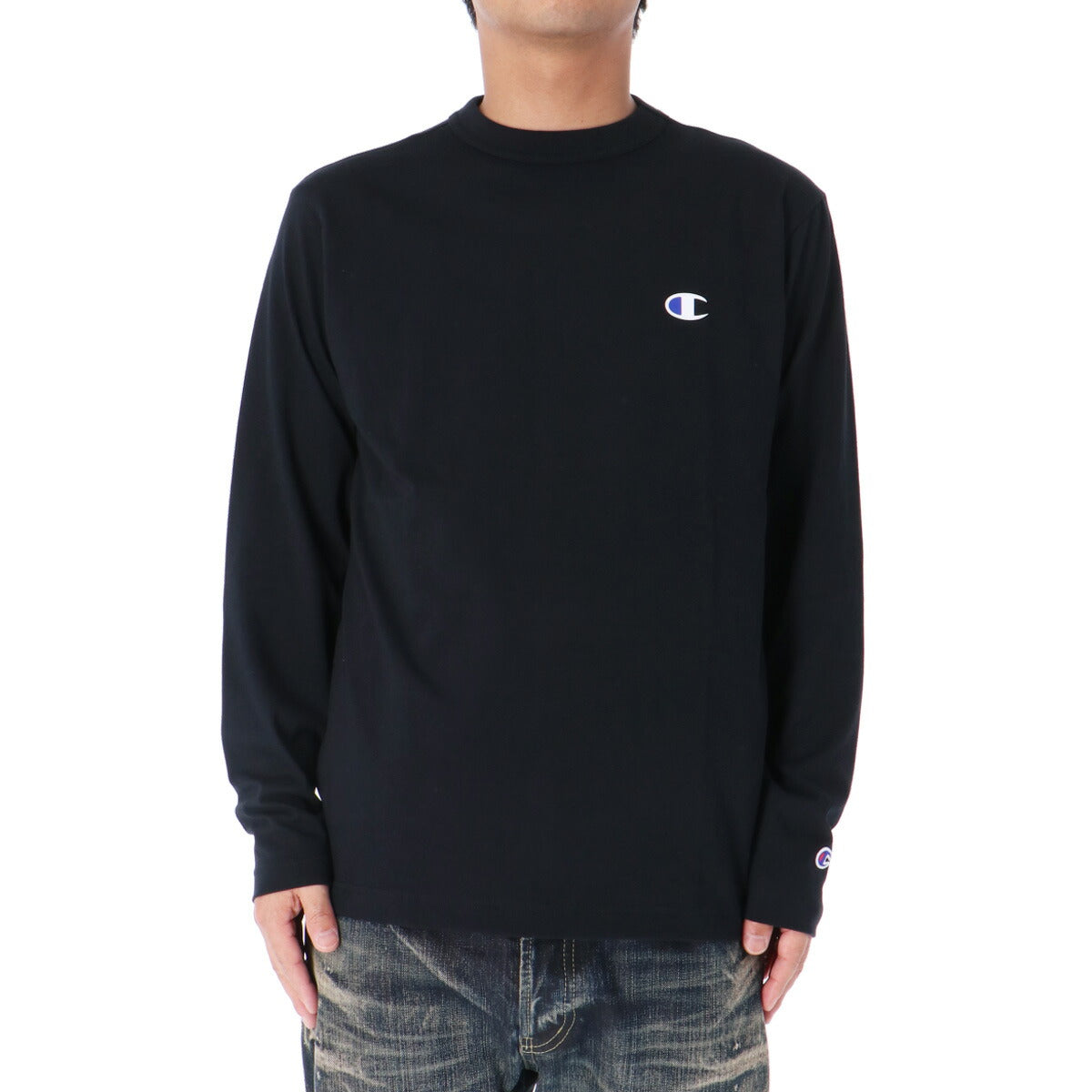 チャンピオン Tシャツ メンズ LONG SLEEVE T-SHIRT ブラック ホワイト グレー ネイビー レッド C3A412
