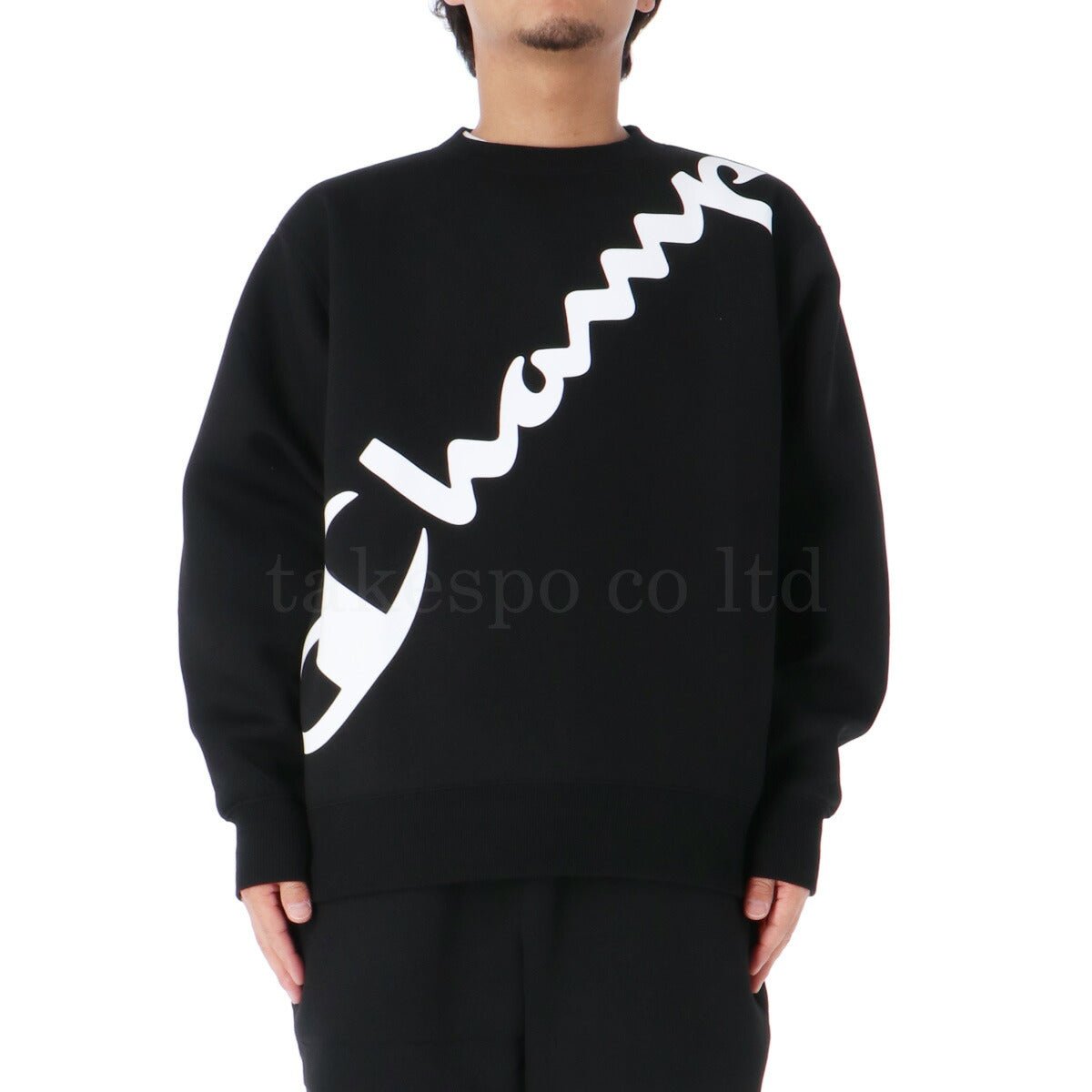 チャンピオン Wrap - Air ラップエアー スウェット 上下 セットアップ メンズ ブランド Champion ストレッチ 保温 クルーネック ビッグロゴ プルオーバー 通気 トレーナー 軽量 ダンボールニット ジョガーパンツ C3AS001 あす楽 3ds SALE セール 上下セット 大きいサイズ 有 スポーツウェア トレーニングウェア スポーツ おしゃれ - 【公式】限定ジャージのタケスポ（Limited jersey takespo）