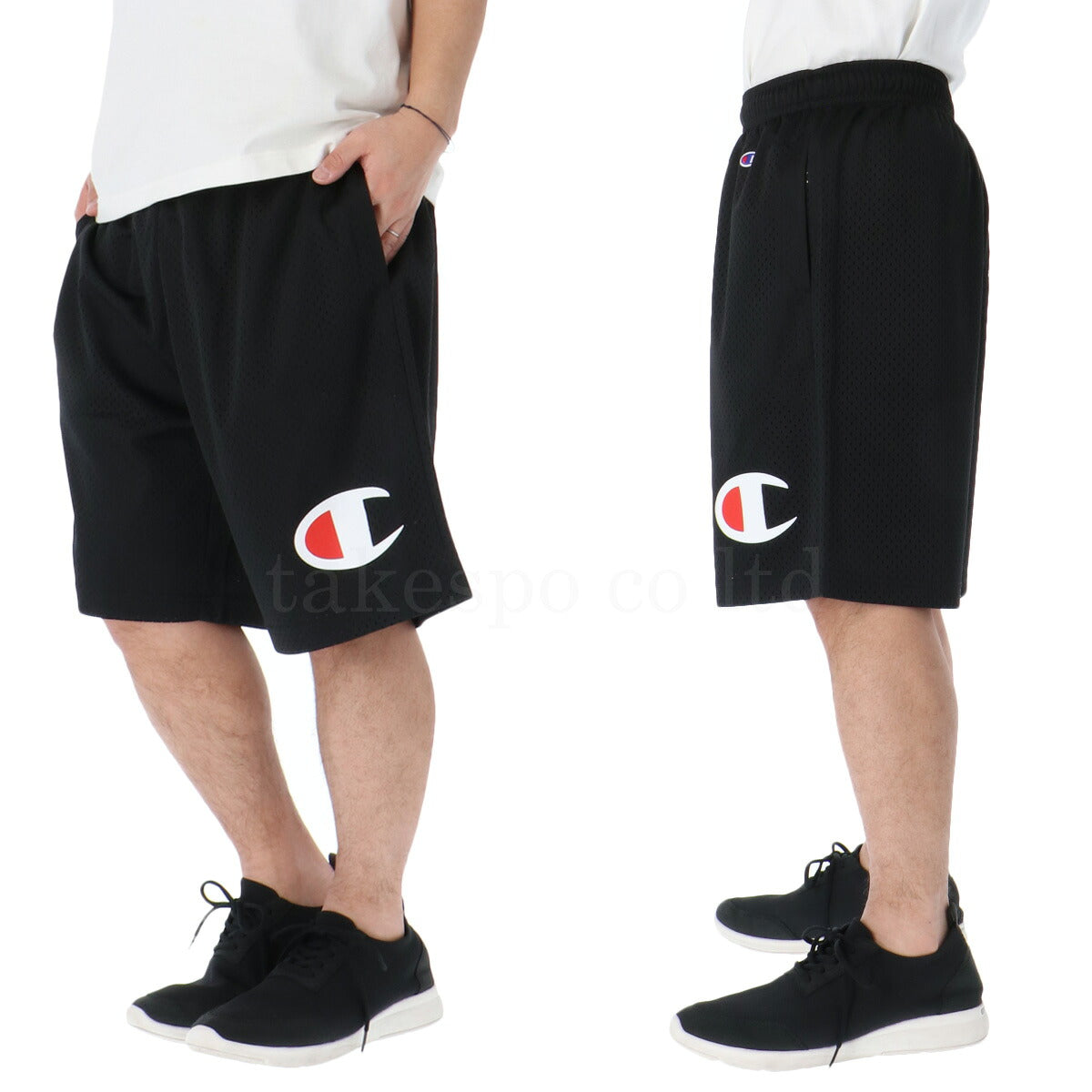 チャンピオン Tシャツ ハーフパンツ 上下 メンズ アクションスタイル ブラック ネイビー C3B316