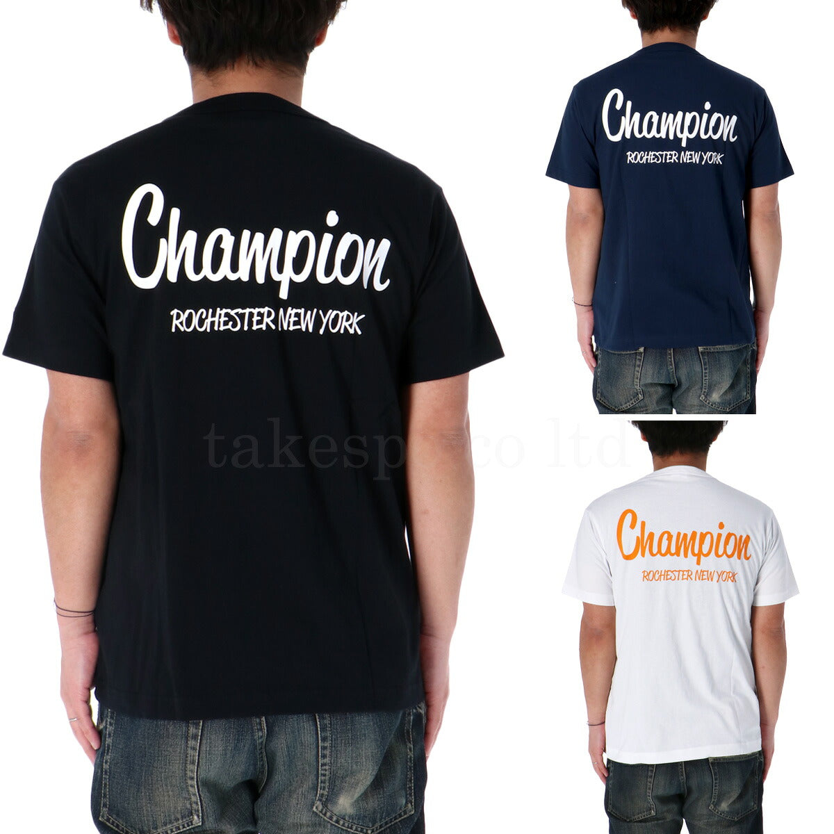 チャンピオン Tシャツ メンズ ベーシック ブラック ネイビー ホワイト C3B340