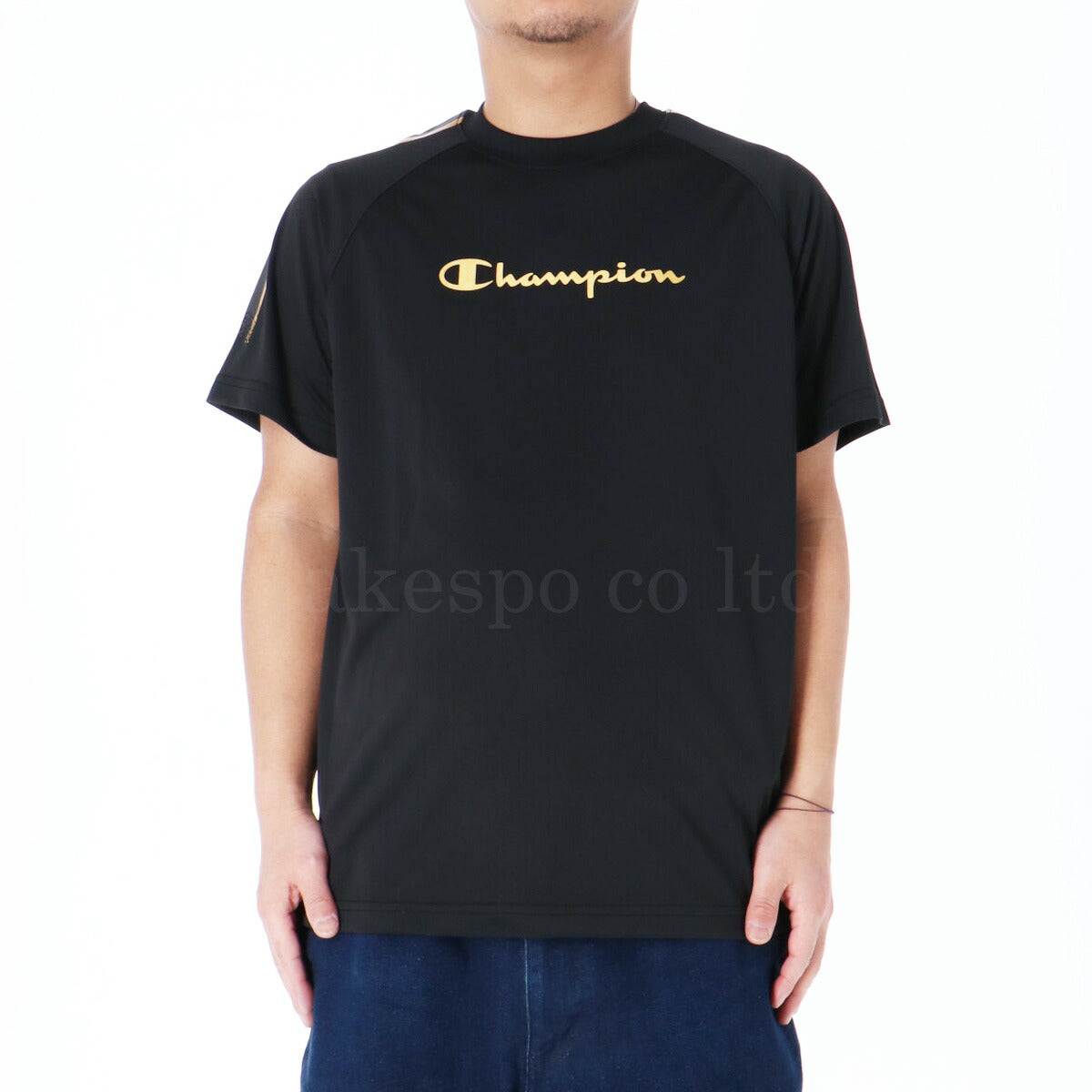 チャンピオン Tシャツ メンズ バレーシャツ ブラック C3BV301