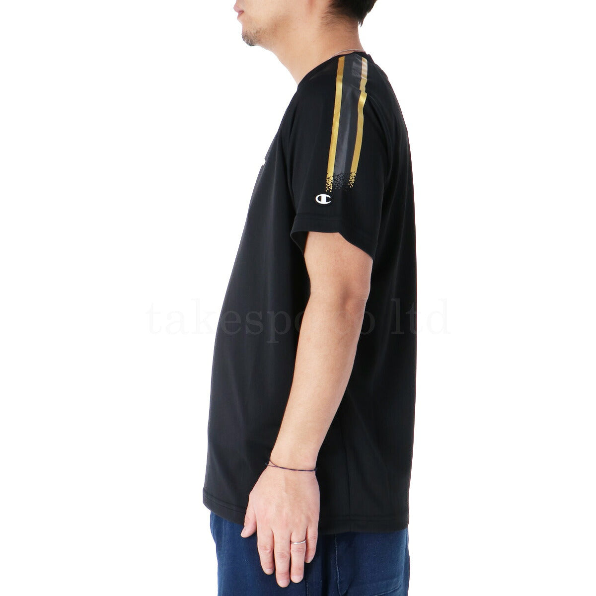 チャンピオン Tシャツ メンズ バレーシャツ ブラック C3BV301