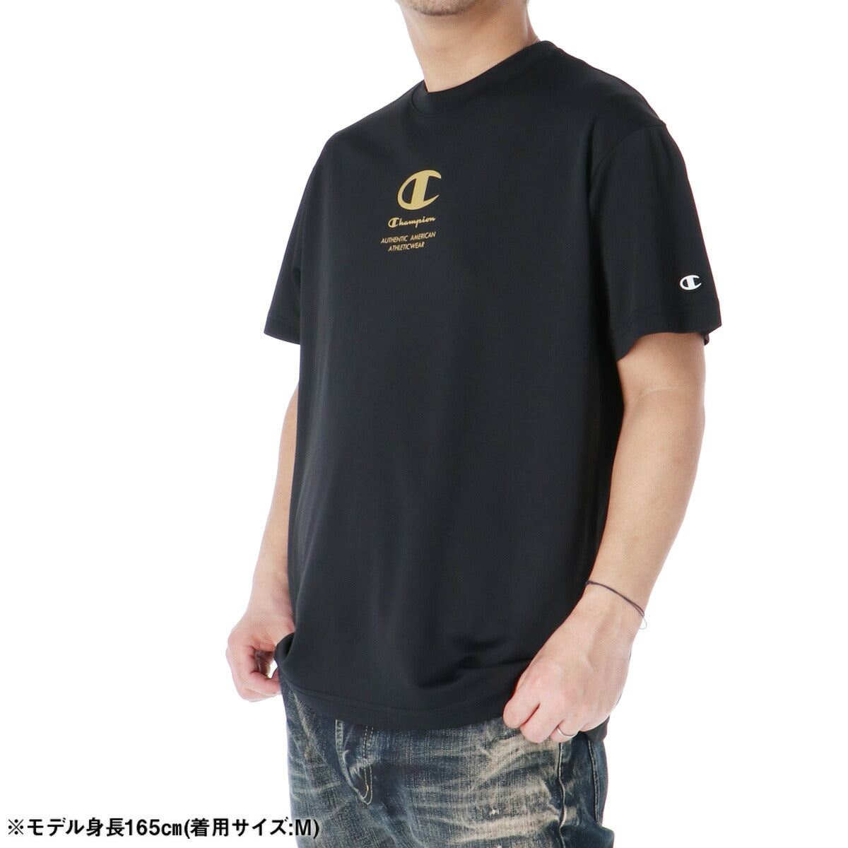 チャンピオン Tシャツ メンズ バレーボール ブラック ホワイト ネイビー C3BV305