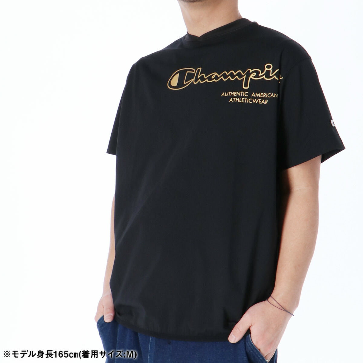 チャンピオン Tシャツ メンズ バレーボール ブラック C3BVC25