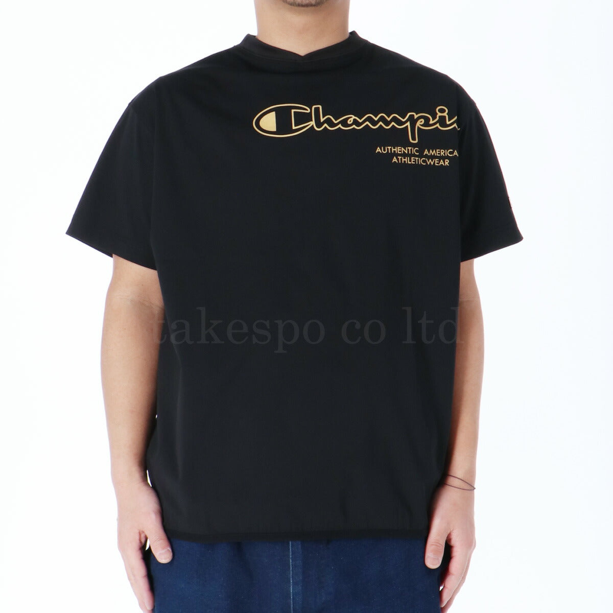 チャンピオン Tシャツ メンズ バレーボール ブラック C3BVC25