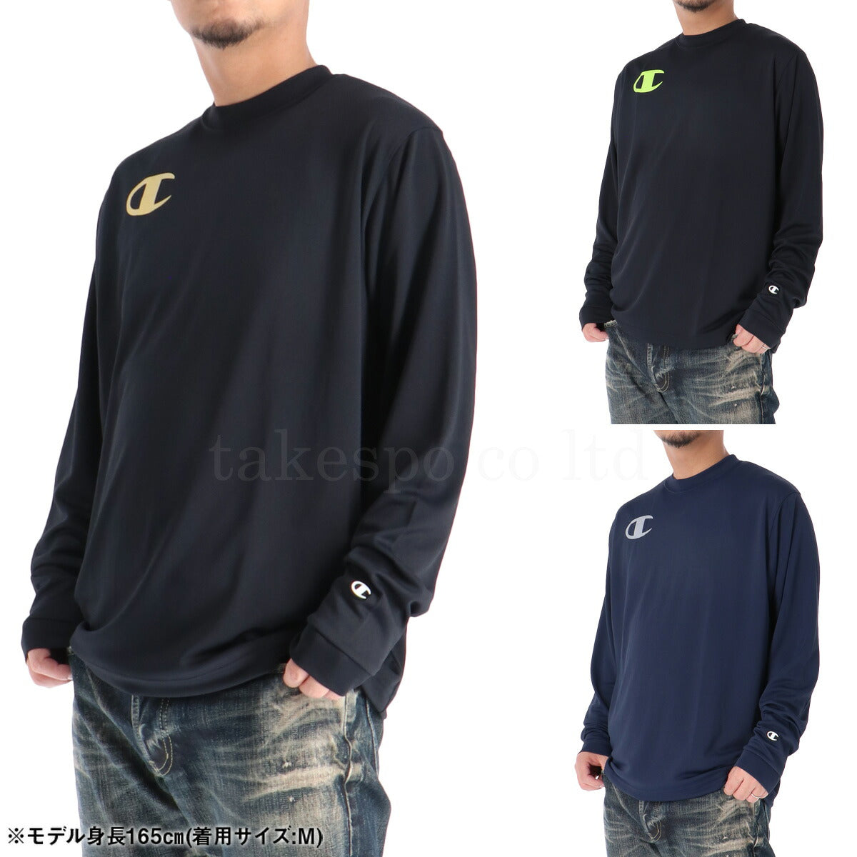 チャンピオン Tシャツ メンズ ブラック ネイビー C3CV411