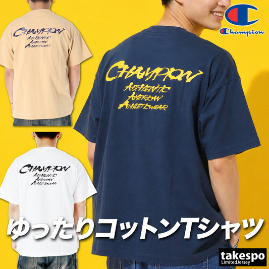 チャンピオン Tシャツ メンズ メンズカジュアル ホワイト ネイビー ベージュ C3D319