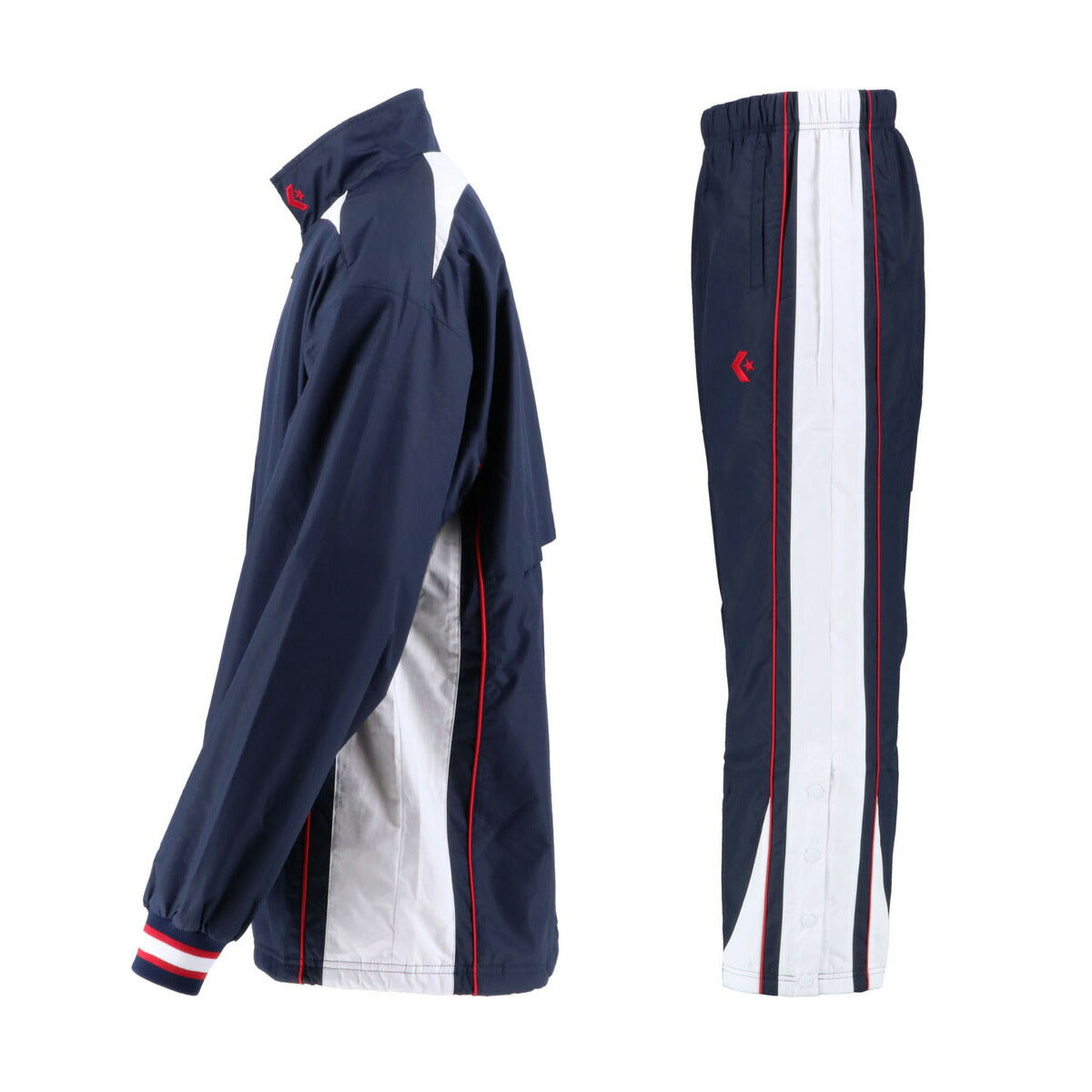 コンバース ウインドブレーカー 上下 メンズ レディース ネイビー ブラック ホワイト CB182500S