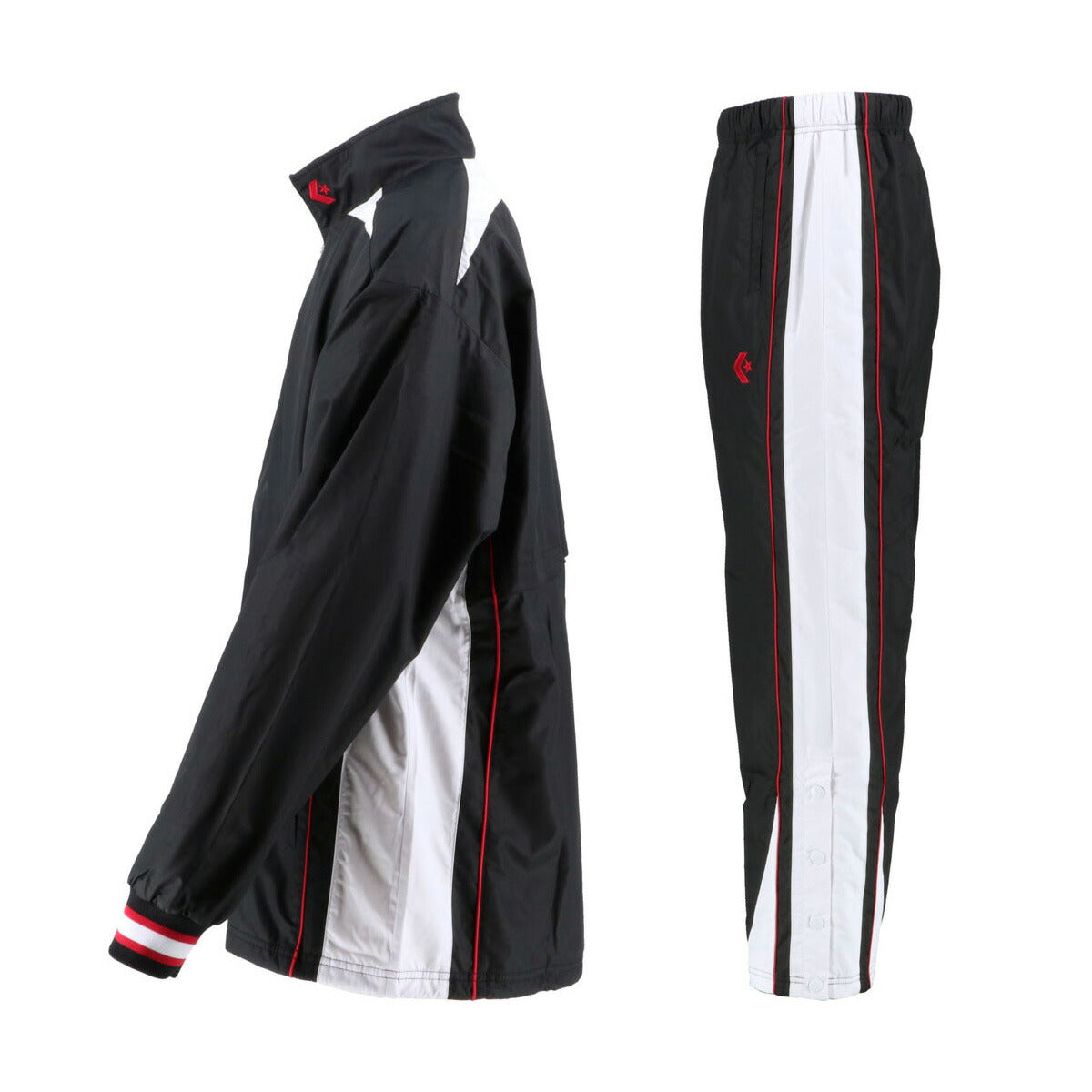 コンバース ウインドブレーカー 上下 メンズ レディース ネイビー ブラック ホワイト CB182500S