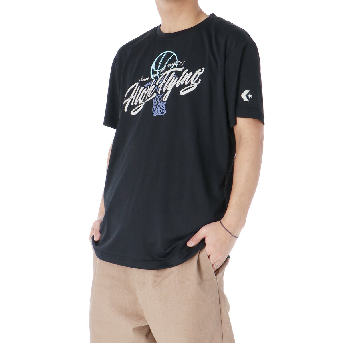コンバース Tシャツ メンズ ホワイト ブラック ネイビー CB241363