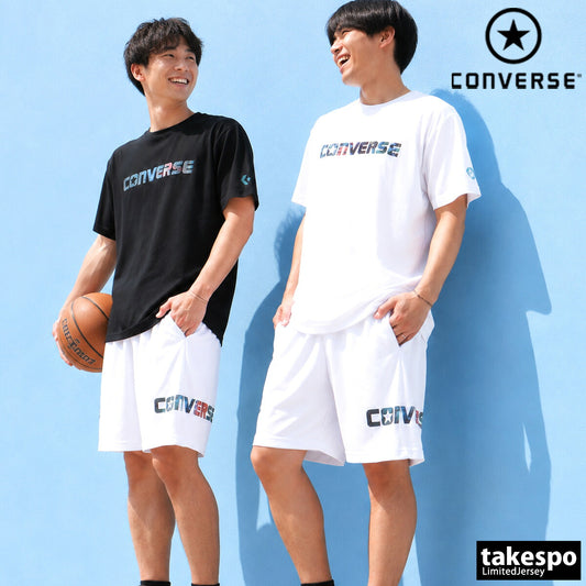 コンバース Tシャツ ハーフパンツ 上下 メンズ 5S ホワイト ブラック ネイビー CB251361