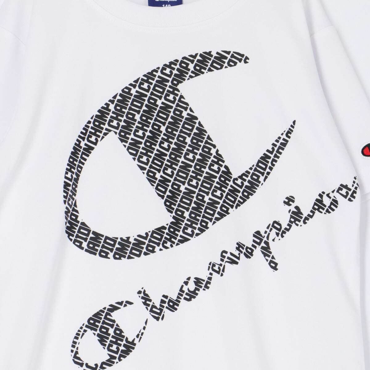 チャンピオン Tシャツ ハーフパンツ 上下 ジュニア メッシュ ホワイト ブラック CKBS323