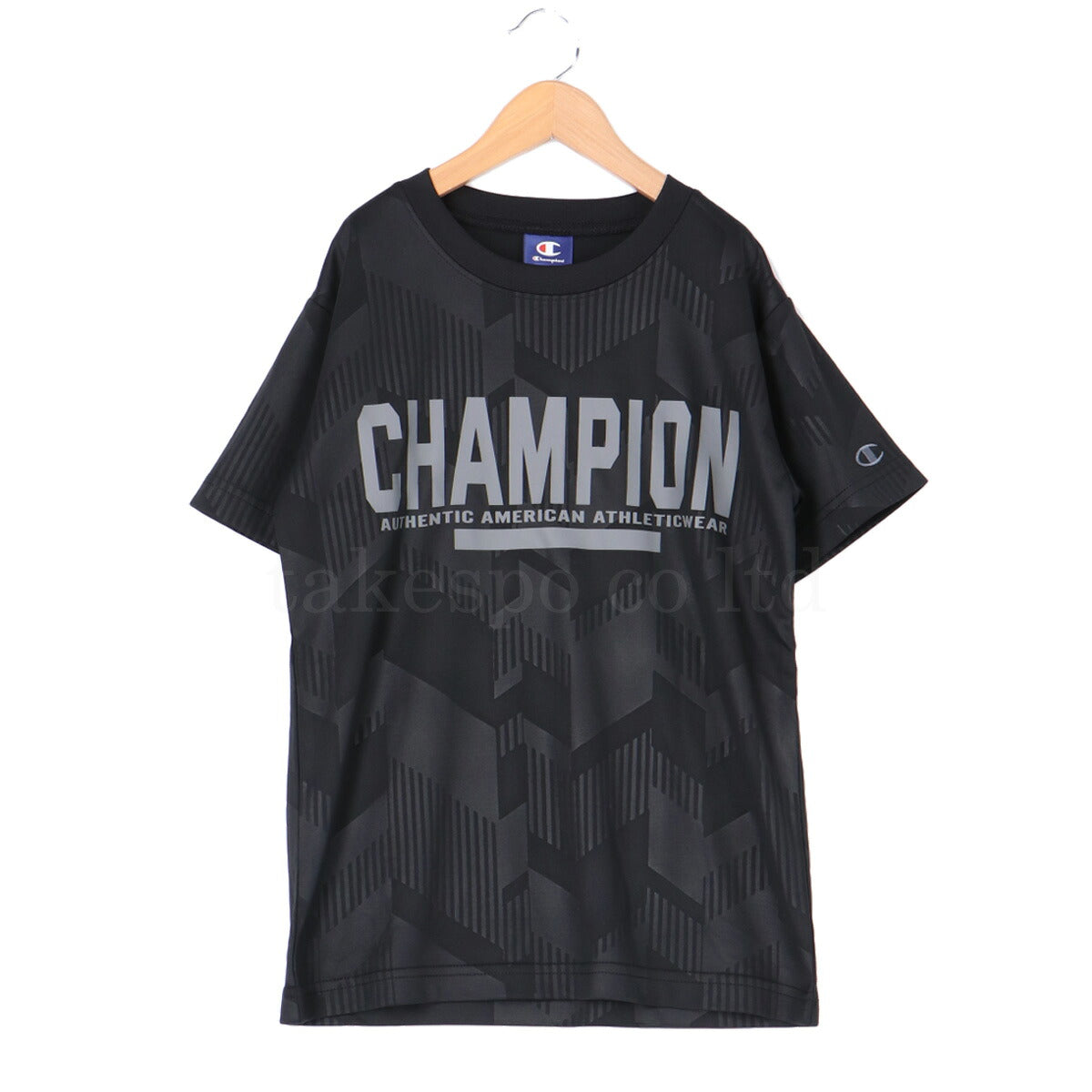 チャンピオン Tシャツ ハーフパンツ 上下 ジュニア ロゴ ブラック ホワイト CKBSW03