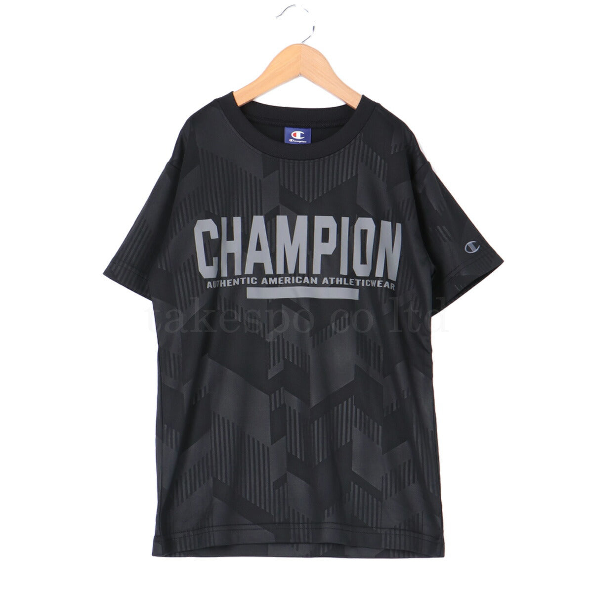 チャンピオン Tシャツ ハーフパンツ 上下 ジュニア ロゴ ブラック ホワイト CKBSW03