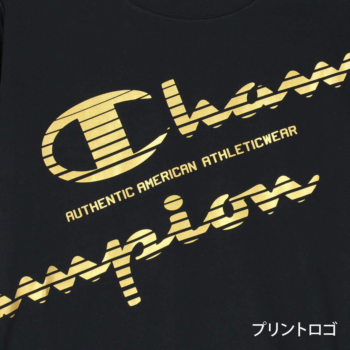 チャンピオン Tシャツ ジュニア ブラック ホワイト CKDS310