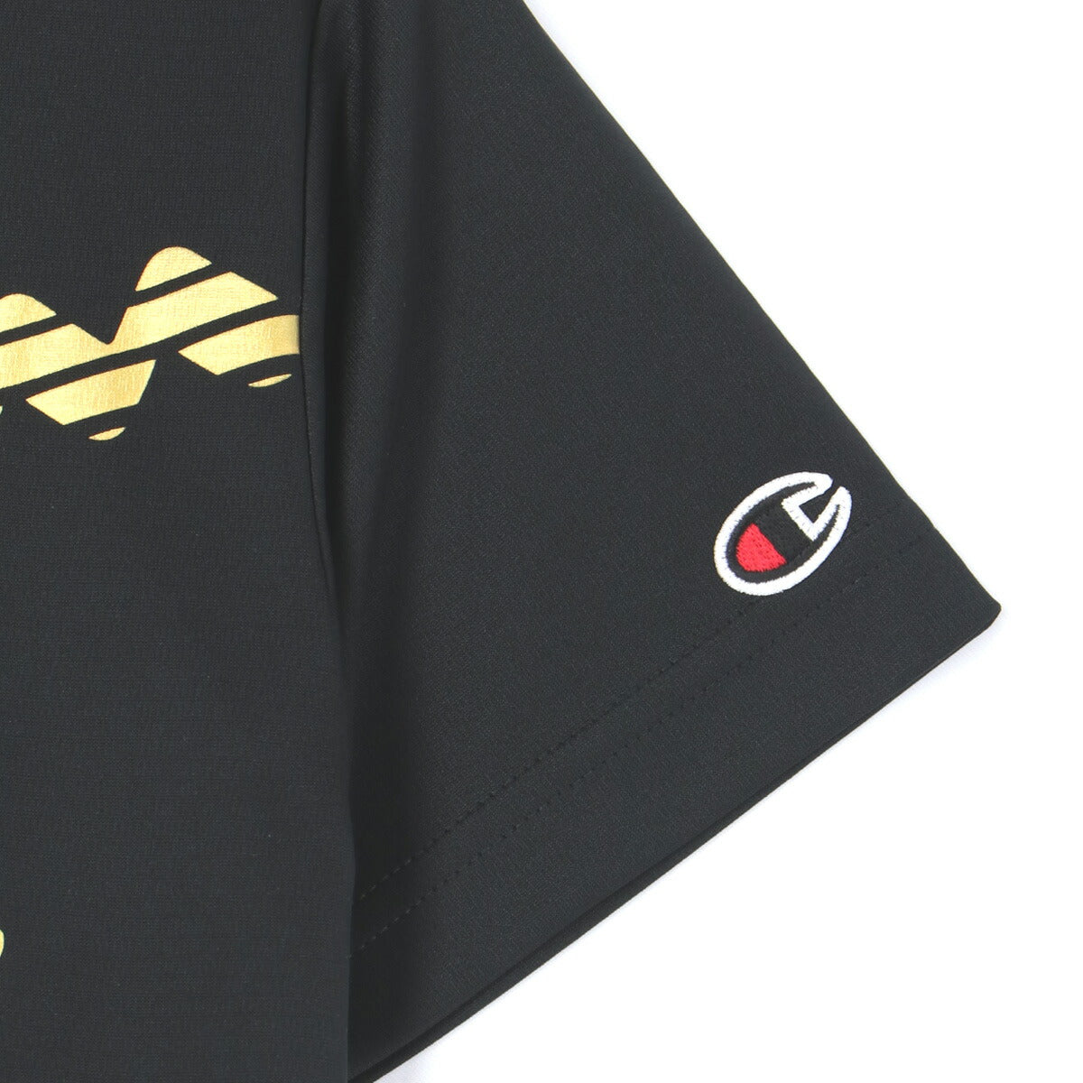 チャンピオン Tシャツ ジュニア ブラック ホワイト CKDS310