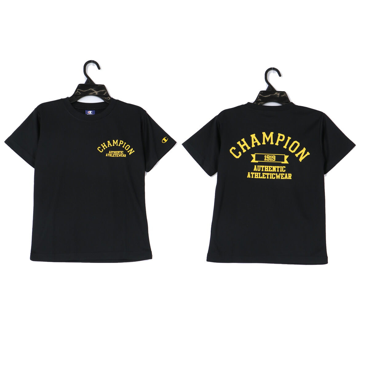 チャンピオン Tシャツ ハーフパンツ 上下 ジュニア ブラック ホワイト CKDSW05