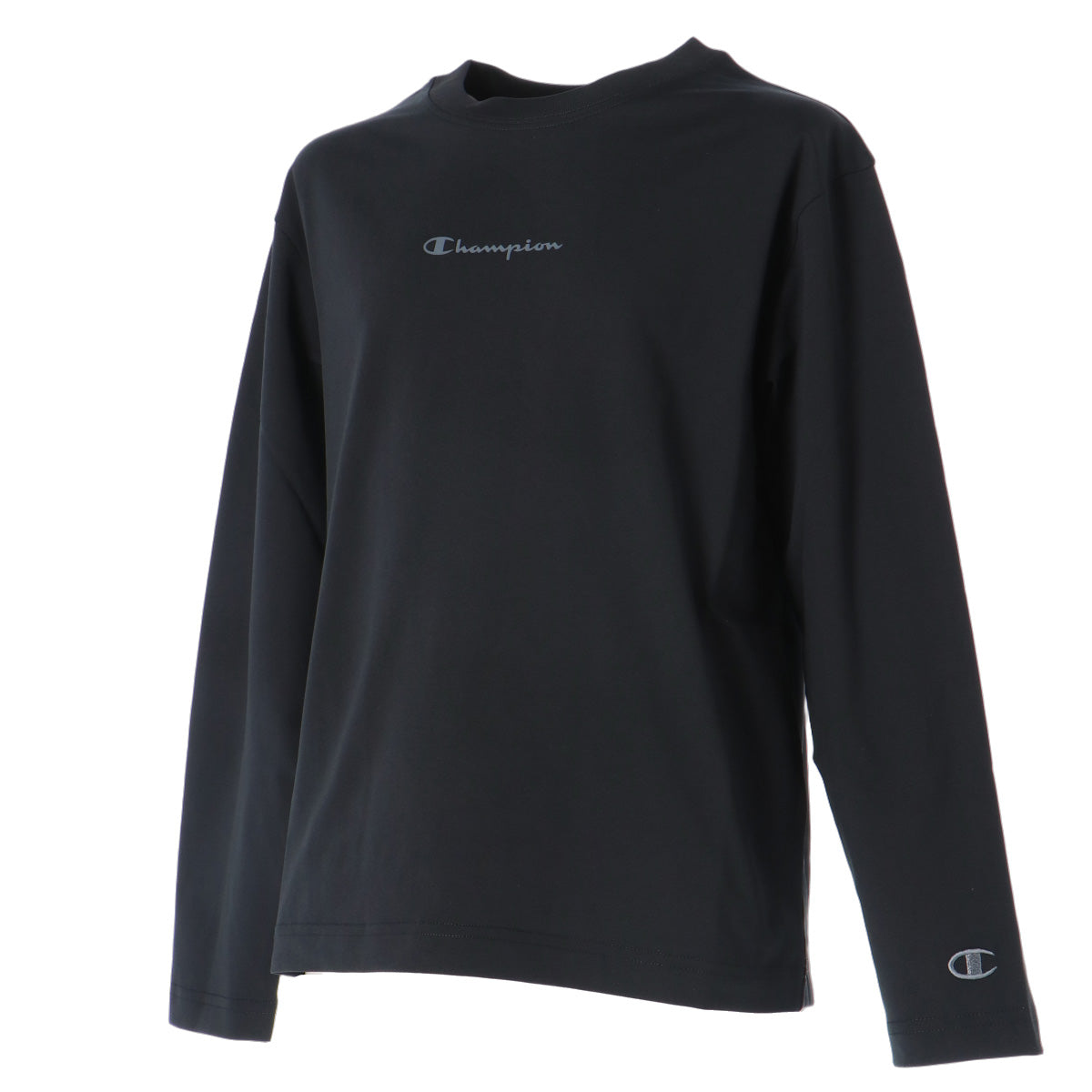 ロンT 長袖Tシャツ キッズ チャンピオン ドライ 速乾 スポーツ ブランド Tシャツ ロンティー ロングTシャツ ジュニア 長袖 吸汗 吸水 Champion ストレッチ UVカット 黒 白 CKES401