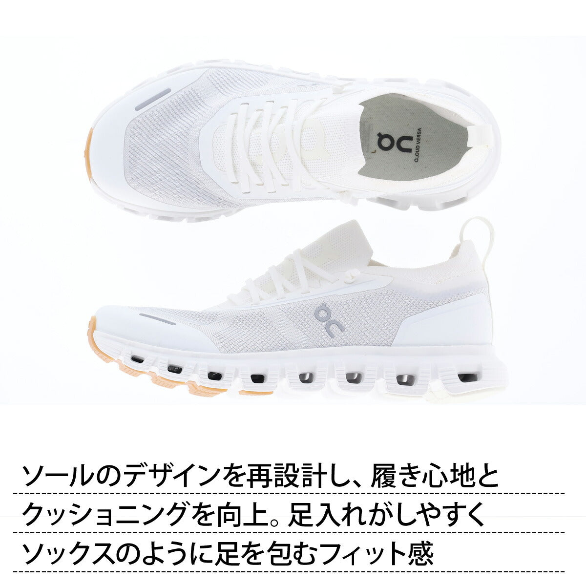オン クラウド6 ヴァーサ シューズ レディース ブランド スニーカー On ランニング ジョギング タウンユース 軽量 旅行 レジャー 通勤 街履き ウォーキング 白 CLOUD6VW ホワイト かわいい 大きいサイズ 有