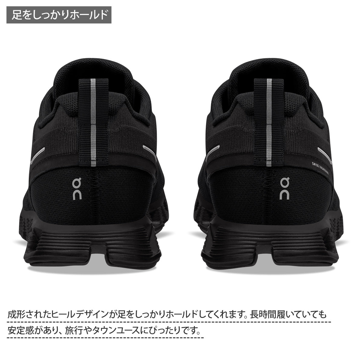 オン シューズ レディース Cloud5 Waterproof クラウド5 ウォータープルーフ ブラック グレー ピンク CLOUDWPW